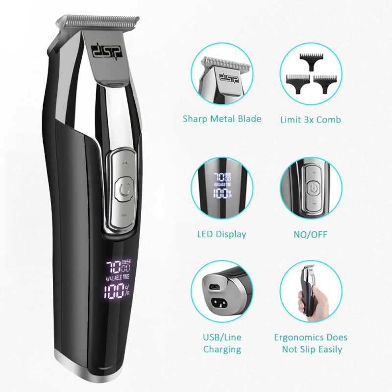 DSP men's shaver, continuous use up to 3 hours, black/gray, three levels of shaving 1 / 2 / 3, with 1 year warrantyماكينة حلاقة رجالية من ماركة دي اس بي استخدام متواصل حتى ٣ ساعات متواصلة أسود/رمادي ثلاث مستويات للحلاقة ١ / 2 / 3 مع ضمان لمدة عام DSP men's shaver, continuous use up to 3 hours, black/gray, three levels of shaving 1 / 2 / 3, with 1 year warrantyماكينة حلاقة رجالية من ماركة دي اس بي استخدام متواصل حتى ٣ ساعات متواصلة أسود/رمادي ثلاث مستويات للحلاقة ١ / 2 / 3 مع ضمان لمدة عام